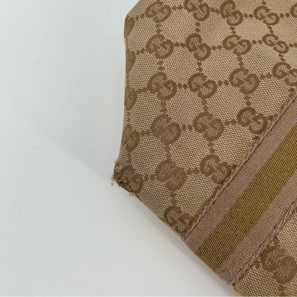 GUCCI JOLICOEUR Authentic Sherry Tote Bag with GUCCI Ball Charm keychain - Picture 6 of 16